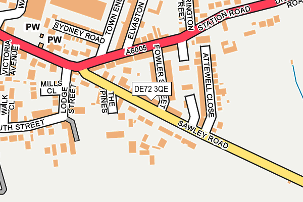DE72 3QE map - OS OpenMap – Local (Ordnance Survey) DE72 3QE map - OS OpenMap – Local (Ordnance Survey)