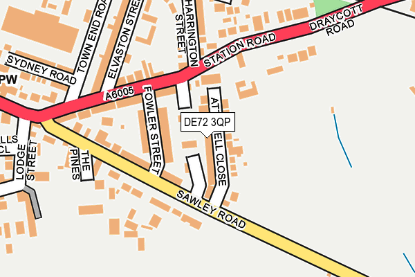 DE72 3QP map - OS OpenMap – Local (Ordnance Survey) DE72 3QP map - OS OpenMap – Local (Ordnance Survey)