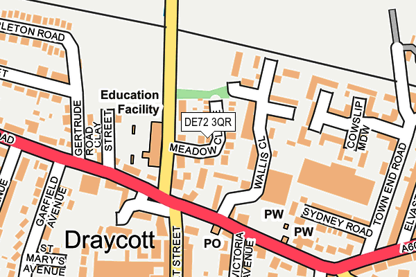 DE72 3QR map - OS OpenMap – Local (Ordnance Survey) DE72 3QR map - OS OpenMap – Local (Ordnance Survey)