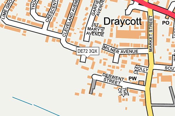 DE72 3QX map - OS OpenMap – Local (Ordnance Survey) DE72 3QX map - OS OpenMap – Local (Ordnance Survey)