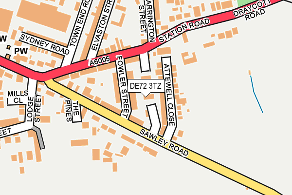 DE72 3TZ map - OS OpenMap – Local (Ordnance Survey) DE72 3TZ map - OS OpenMap – Local (Ordnance Survey)