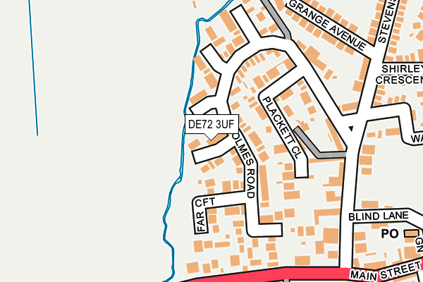 DE72 3UF map - OS OpenMap – Local (Ordnance Survey) DE72 3UF map - OS OpenMap – Local (Ordnance Survey)
