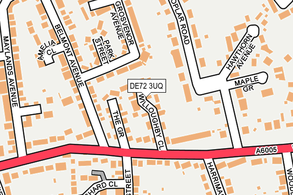 DE72 3UQ map - OS OpenMap – Local (Ordnance Survey) DE72 3UQ map - OS OpenMap – Local (Ordnance Survey)