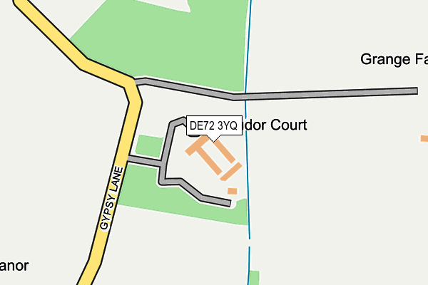 DE72 3YQ map - OS OpenMap – Local (Ordnance Survey) DE72 3YQ map - OS OpenMap – Local (Ordnance Survey)