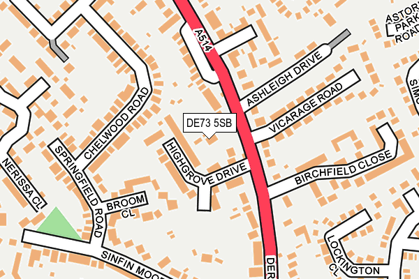 DE73 5SB map - OS OpenMap – Local (Ordnance Survey) DE73 5SB map - OS OpenMap – Local (Ordnance Survey)