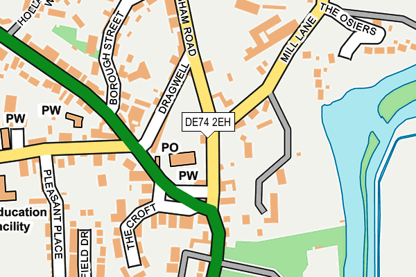 DE74 2EH map - OS OpenMap – Local (Ordnance Survey) DE74 2EH map - OS OpenMap – Local (Ordnance Survey)