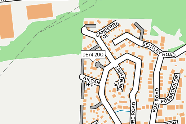 DE74 2UQ map - OS OpenMap – Local (Ordnance Survey) DE74 2UQ map - OS OpenMap – Local (Ordnance Survey)