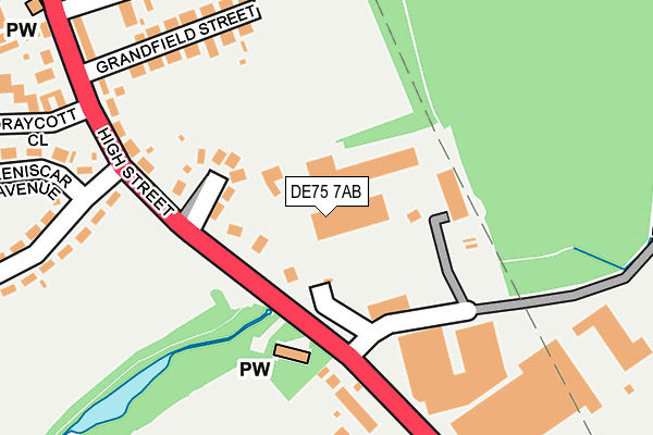 DE75 7AB map - OS OpenMap – Local (Ordnance Survey) DE75 7AB map - OS OpenMap – Local (Ordnance Survey)