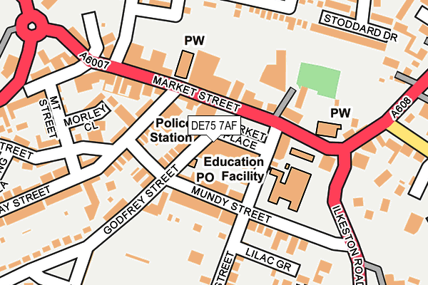 DE75 7AF map - OS OpenMap – Local (Ordnance Survey) DE75 7AF map - OS OpenMap – Local (Ordnance Survey)