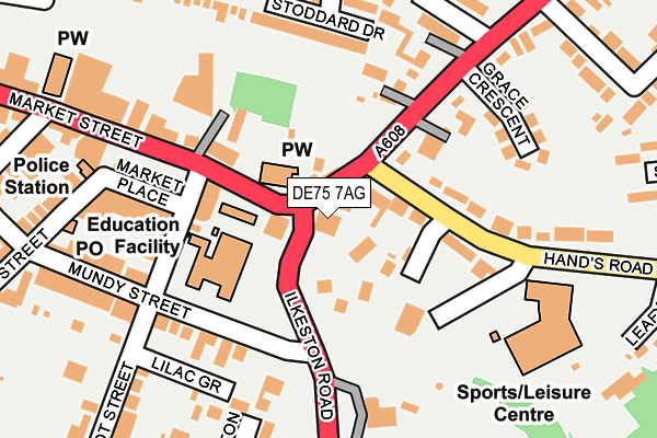 DE75 7AG map - OS OpenMap – Local (Ordnance Survey) DE75 7AG map - OS OpenMap – Local (Ordnance Survey)