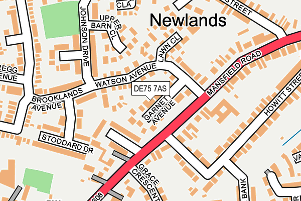 DE75 7AS map - OS OpenMap – Local (Ordnance Survey) DE75 7AS map - OS OpenMap – Local (Ordnance Survey)