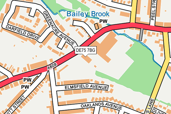 DE75 7BG map - OS OpenMap – Local (Ordnance Survey) DE75 7BG map - OS OpenMap – Local (Ordnance Survey)