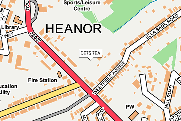 DE75 7EA map - OS OpenMap – Local (Ordnance Survey) DE75 7EA map - OS OpenMap – Local (Ordnance Survey)