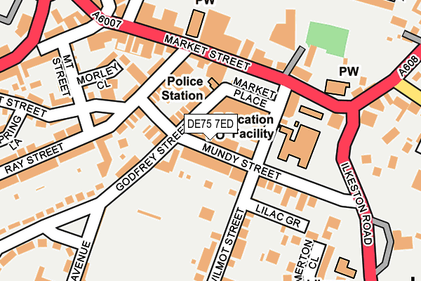 DE75 7ED map - OS OpenMap – Local (Ordnance Survey) DE75 7ED map - OS OpenMap – Local (Ordnance Survey)