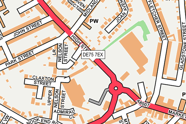 DE75 7EX map - OS OpenMap – Local (Ordnance Survey) DE75 7EX map - OS OpenMap – Local (Ordnance Survey)