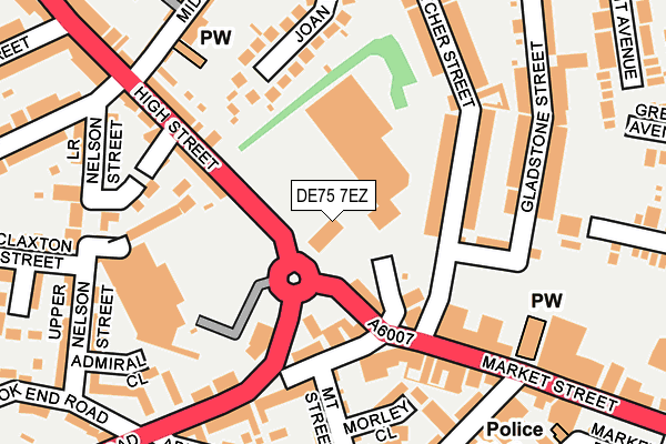 DE75 7EZ map - OS OpenMap – Local (Ordnance Survey) DE75 7EZ map - OS OpenMap – Local (Ordnance Survey)