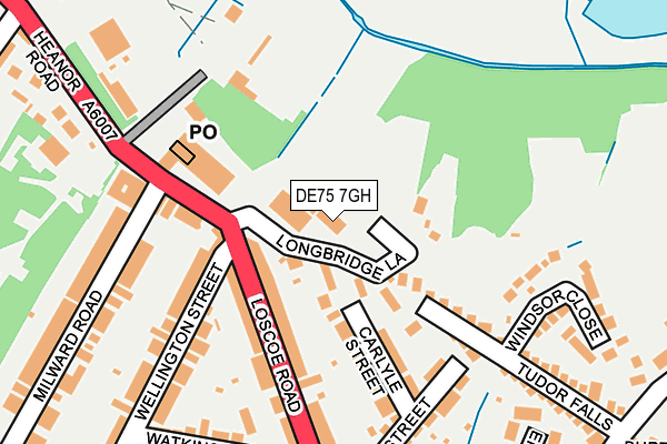 DE75 7GH map - OS OpenMap – Local (Ordnance Survey) DE75 7GH map - OS OpenMap – Local (Ordnance Survey)