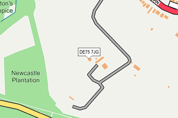 DE75 7JG map - OS OpenMap – Local (Ordnance Survey) DE75 7JG map - OS OpenMap – Local (Ordnance Survey)