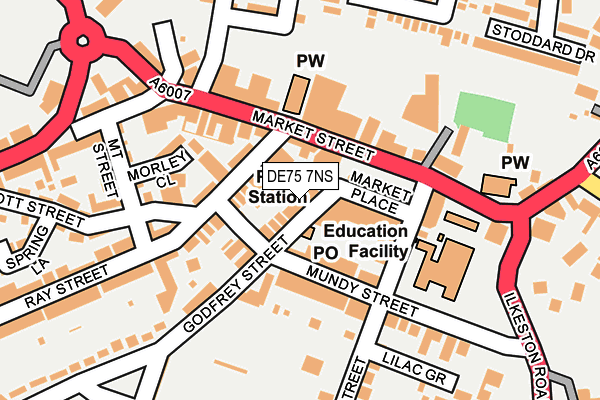 DE75 7NS map - OS OpenMap – Local (Ordnance Survey) DE75 7NS map - OS OpenMap – Local (Ordnance Survey)