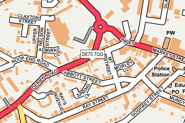 DE75 7QG map - OS OpenMap – Local (Ordnance Survey) DE75 7QG map - OS OpenMap – Local (Ordnance Survey)