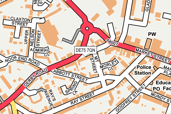 DE75 7QN map - OS OpenMap – Local (Ordnance Survey) DE75 7QN map - OS OpenMap – Local (Ordnance Survey)