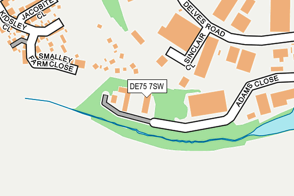 DE75 7SW map - OS OpenMap – Local (Ordnance Survey) DE75 7SW map - OS OpenMap – Local (Ordnance Survey)
