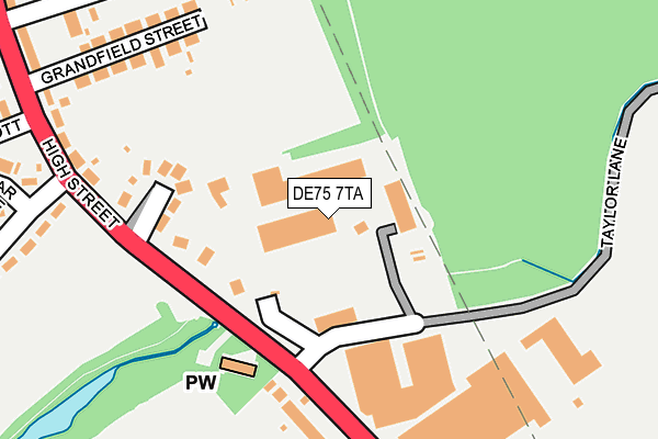 DE75 7TA map - OS OpenMap – Local (Ordnance Survey) DE75 7TA map - OS OpenMap – Local (Ordnance Survey)
