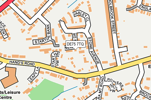 DE75 7TQ map - OS OpenMap – Local (Ordnance Survey) DE75 7TQ map - OS OpenMap – Local (Ordnance Survey)