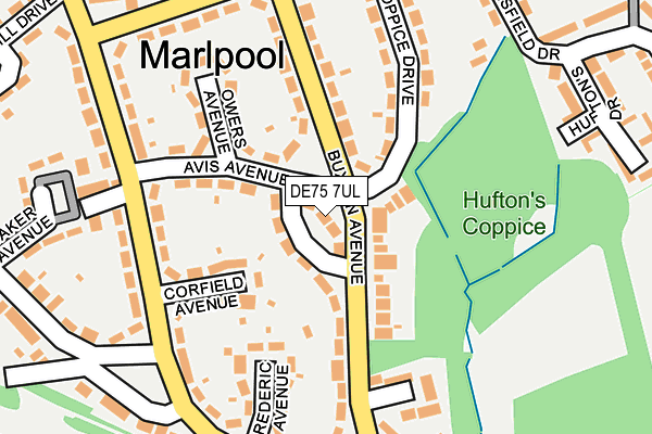 DE75 7UL map - OS OpenMap – Local (Ordnance Survey) DE75 7UL map - OS OpenMap – Local (Ordnance Survey)
