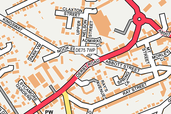 DE75 7WP map - OS OpenMap – Local (Ordnance Survey) DE75 7WP map - OS OpenMap – Local (Ordnance Survey)