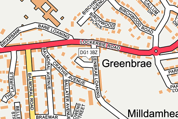 DG1 3BZ map - OS OpenMap – Local (Ordnance Survey) DG1 3BZ map - OS OpenMap – Local (Ordnance Survey)