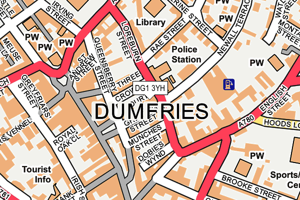 DG1 3YH map - OS OpenMap – Local (Ordnance Survey)