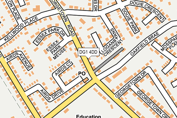DG1 4DD map - OS OpenMap – Local (Ordnance Survey) DG1 4DD map - OS OpenMap – Local (Ordnance Survey)
