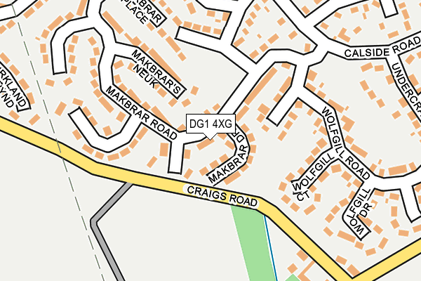 DG1 4XG map - OS OpenMap – Local (Ordnance Survey) DG1 4XG map - OS OpenMap – Local (Ordnance Survey)