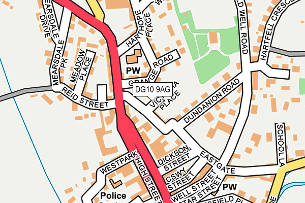 DG10 9AG map - OS OpenMap – Local (Ordnance Survey) DG10 9AG map - OS OpenMap – Local (Ordnance Survey)