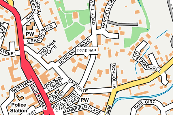 DG10 9AP map - OS OpenMap – Local (Ordnance Survey) DG10 9AP map - OS OpenMap – Local (Ordnance Survey)