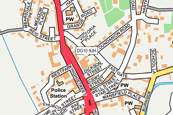 DG10 9JH map - OS OpenMap – Local (Ordnance Survey) DG10 9JH map - OS OpenMap – Local (Ordnance Survey)