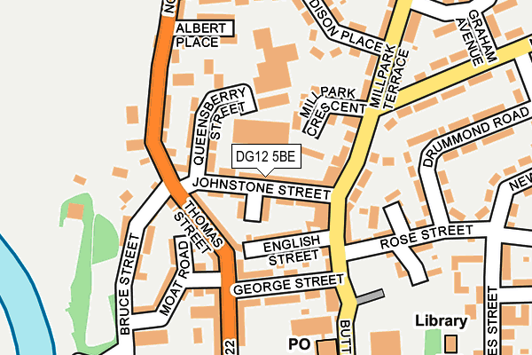 DG12 5BE map - OS OpenMap – Local (Ordnance Survey) DG12 5BE map - OS OpenMap – Local (Ordnance Survey)