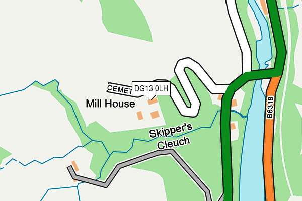DG13 0LH map - OS OpenMap – Local (Ordnance Survey) DG13 0LH map - OS OpenMap – Local (Ordnance Survey)