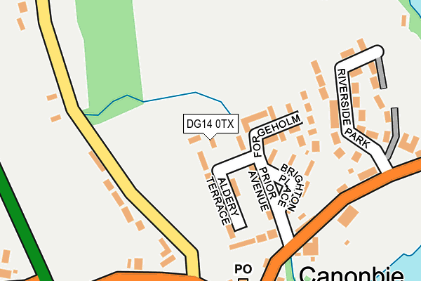 DG14 0TX map - OS OpenMap – Local (Ordnance Survey) DG14 0TX map - OS OpenMap – Local (Ordnance Survey)