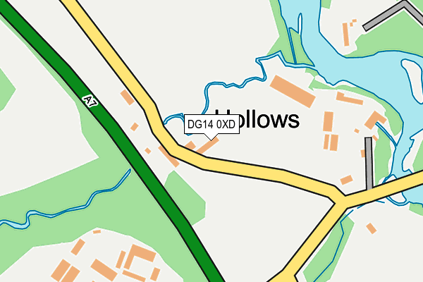 DG14 0XD map - OS OpenMap – Local (Ordnance Survey) DG14 0XD map - OS OpenMap – Local (Ordnance Survey)