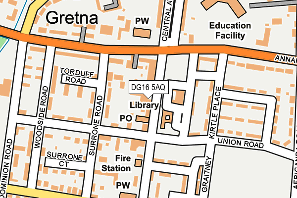 DG16 5AQ map - OS OpenMap – Local (Ordnance Survey) DG16 5AQ map - OS OpenMap – Local (Ordnance Survey)