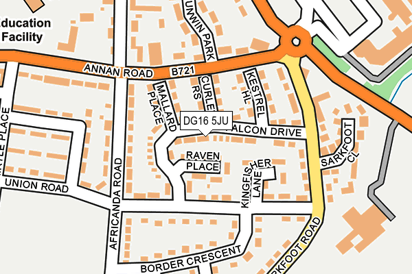 DG16 5JU map - OS OpenMap – Local (Ordnance Survey) DG16 5JU map - OS OpenMap – Local (Ordnance Survey)