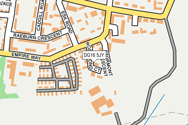 DG16 5JY map - OS OpenMap – Local (Ordnance Survey) DG16 5JY map - OS OpenMap – Local (Ordnance Survey)