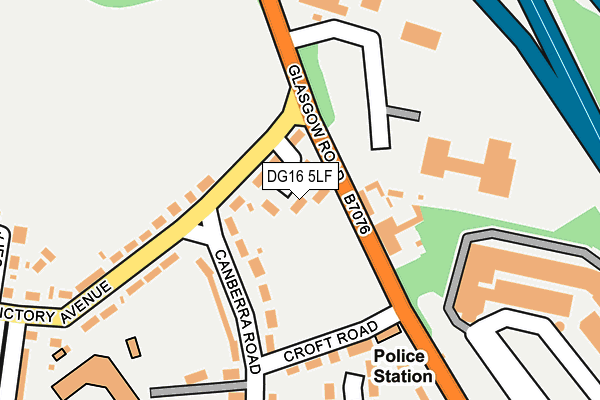 DG16 5LF map - OS OpenMap – Local (Ordnance Survey) DG16 5LF map - OS OpenMap – Local (Ordnance Survey)