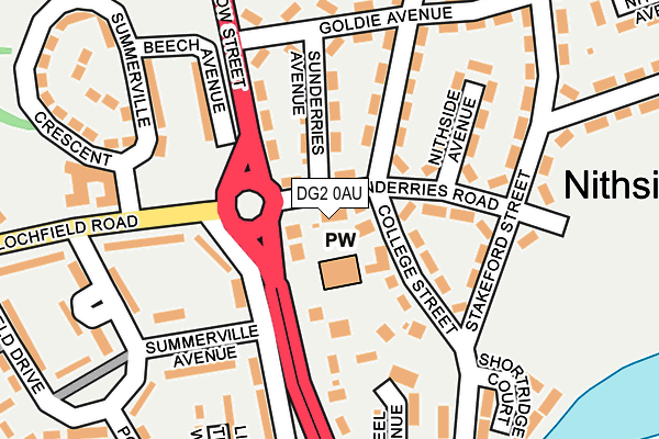 DG2 0AU map - OS OpenMap – Local (Ordnance Survey)