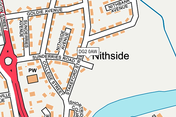 DG2 0AW map - OS OpenMap – Local (Ordnance Survey) DG2 0AW map - OS OpenMap – Local (Ordnance Survey)