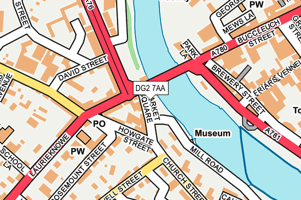 DG2 7AA map - OS OpenMap – Local (Ordnance Survey) DG2 7AA map - OS OpenMap – Local (Ordnance Survey)