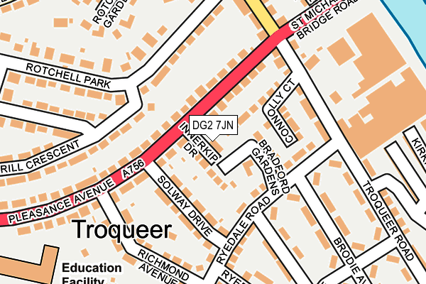DG2 7JN map - OS OpenMap – Local (Ordnance Survey) DG2 7JN map - OS OpenMap – Local (Ordnance Survey)