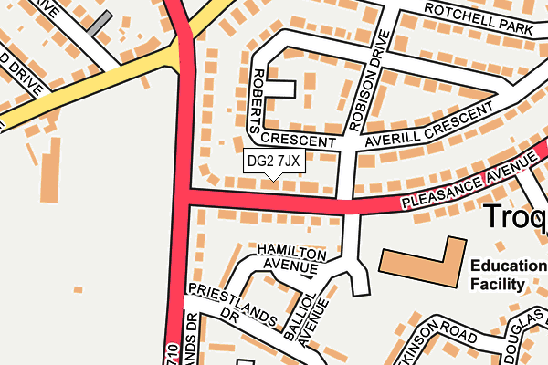 DG2 7JX map - OS OpenMap – Local (Ordnance Survey) DG2 7JX map - OS OpenMap – Local (Ordnance Survey)
